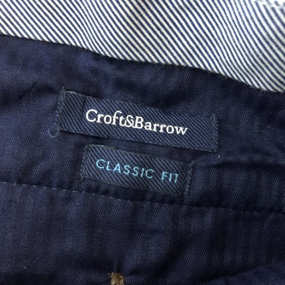 Croft & Barrow Mens Classic Fit Khaki Pants Brown 100% Cotton 44x32 - Picture 3 of 4